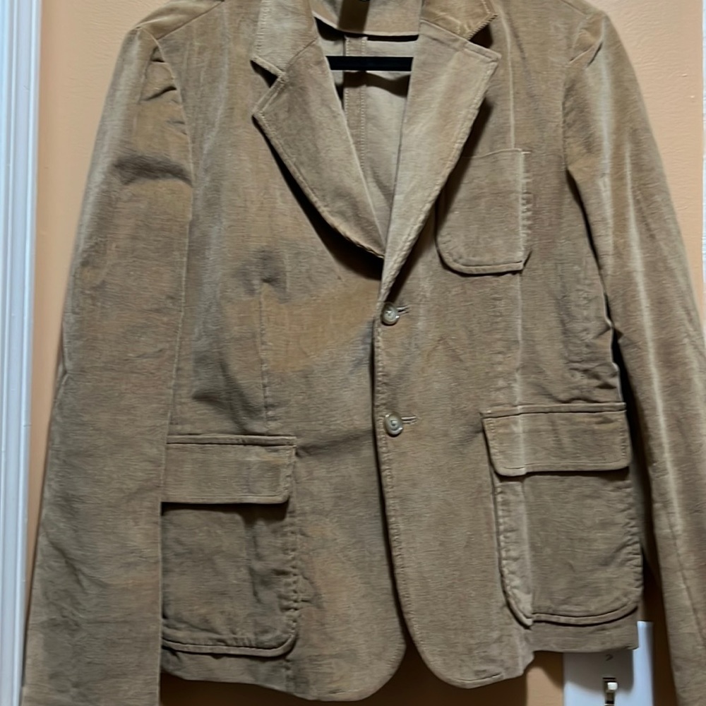 Women’s J crew, corduroy blazer, tan color, size large